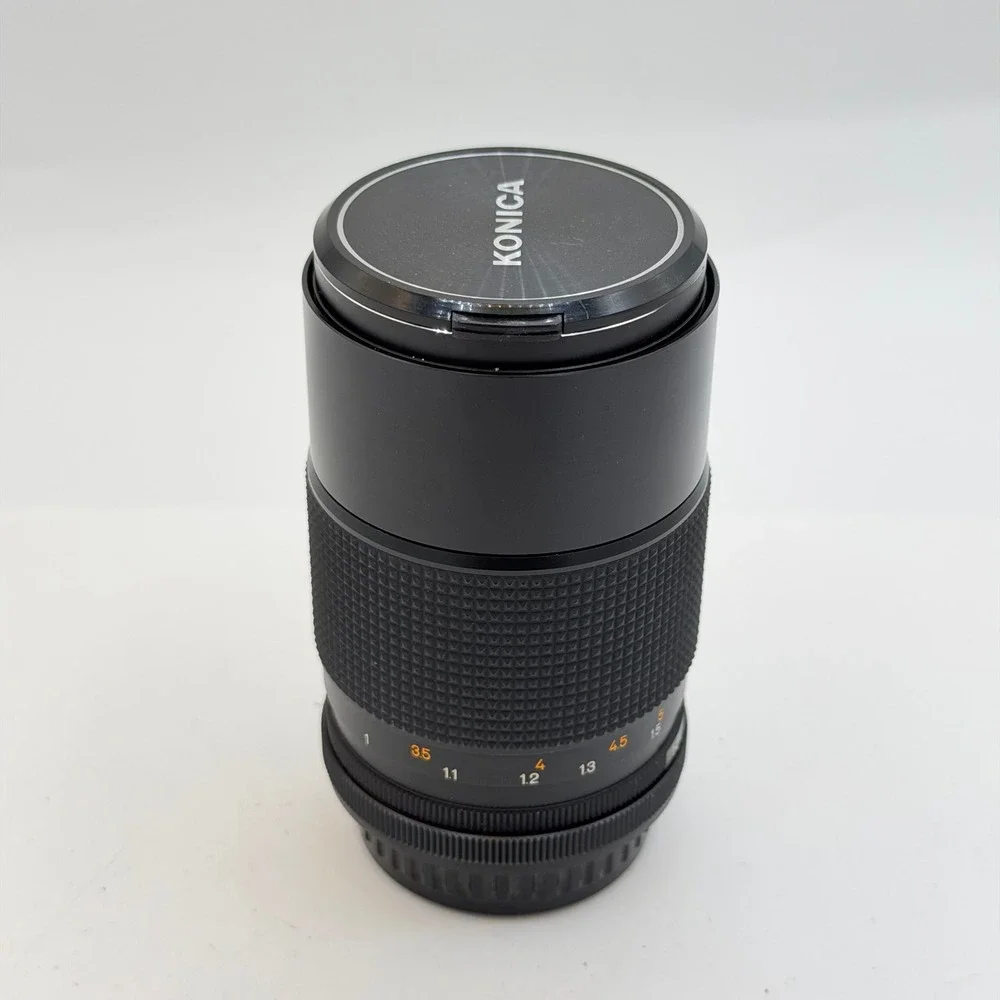 Konica Hexanon AR 135mm f3.2 Prime Lens with Case and Cap Made in Japan